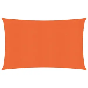 Berkfield Sunshade Sail 160 g/m2 Orange 3.5x5 m HDPE