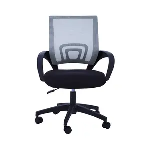 Maison by Premier Grey Home Office Chair with Black Arms