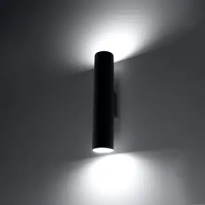 Lagos Steel Black 2 Light Classic Wall Light