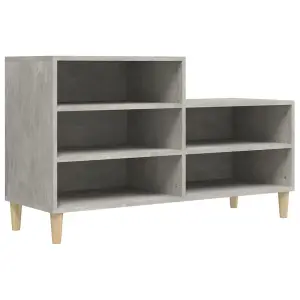 Berkfield Shoe Cabinet Concrete Grey 102x36x60 cm Engineered Wood