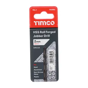 Timco - Roll Forged Jobber Drills - HSS (Size 2.0mm - 10 Pieces)