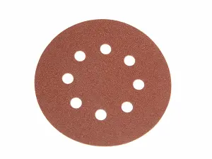 Faithfull Hook & Loop Sanding Disc DID3 Holed 125mm x 40G Pack 25 FAIAD12540H