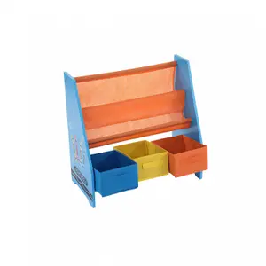 Oypla Childrens Organisation Crayon Bookcase Shelf Storage Rack Sling