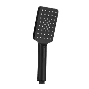 Black 3 Mode Square Shower Head ABS