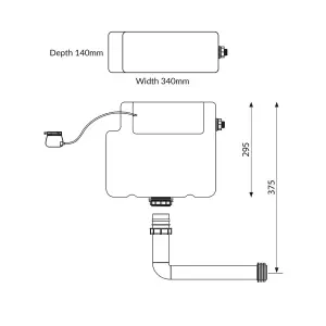 Rimless D Shape Back to Wall Toilet Pan with Soft Close Slim Seat and Concealed Cistern Square Black Flush Button