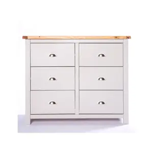 Argenta 6 Drawer Chest of Drawers Chrome Cup Handle