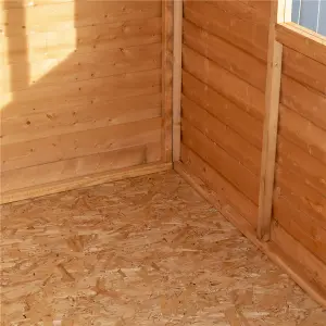 8 x 6 Shed Value Overlap - Apex Wooden Bike Store / Garden Shed - 2 Windows - Single Door - 8ft x 6ft (2.39m x 1.83m)