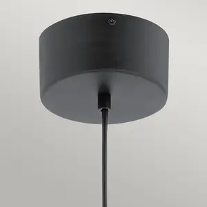 Luminosa Kichler Moonlit Integrated LED Spherical Pendant Ceiling Light Matte Black, 3000K