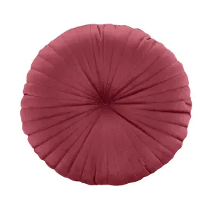 Catherine Lansfield Round Cushion Soft Touch 40x40cm Cushion Raspberry