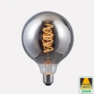 Harper Living 4 Watts G125 E27 LED Bulb Smoked Globe Warm White Dimmable