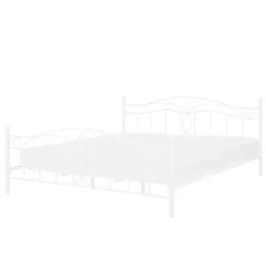 Metal EU Super King Size Bed White ANTLIA