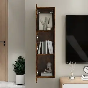 Berkfield Wall-mounted TV Cabinet Smoked Oak 30.5x30x110 cm