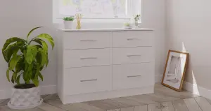 Heddon 3 Drawer Chest in White Matt