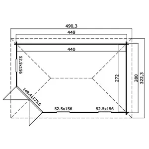 Edinburgh 15 x 9 Ft Tongue and Groove Corner Summer House Edinburgh 2 Carbongrau