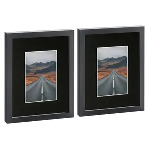 Photo Frame with 4" x 6" Mount - 8" x 10" - Black Mount - Pack of 2