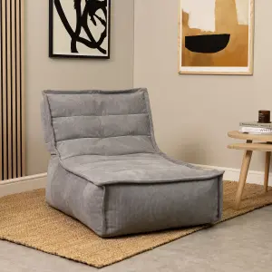 icon Otto Charcoal Grey Corduroy Lounger Set of 5 Bean Bag Chair