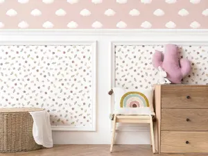 Galerie Little Explorers 2 Pink Five Leaf Flower Wallpaper Roll