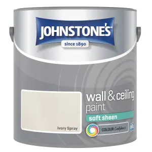 Johnstone's Wall & Ceiling Ivory Spray Soft Sheen Paint - 2.5L