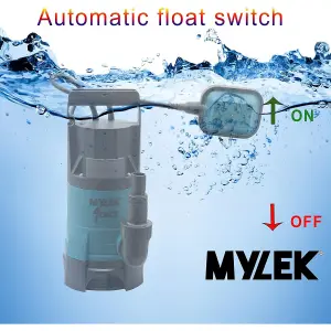 Mylek Submersible Water Pump 750W Electric for Clean or Dirty Water with Float Switch, 14000L/H