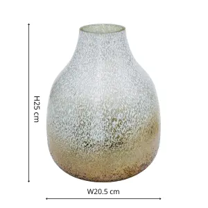 Verre Round Gold Frosted Vase H25Cm W20.5Cm