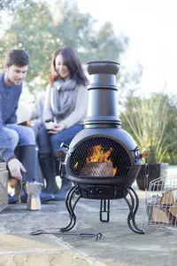 La Hacienda Murcia Medium Steel Chimenea With Grill