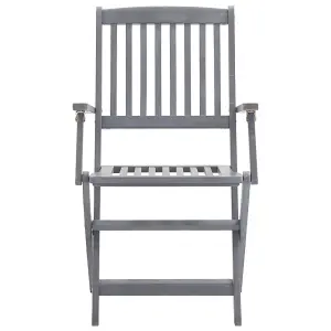 Berkfield Folding Outdoor Chairs 2 pcs Solid Acacia Wood