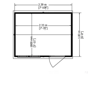 8 ft. W x 6 ft. D Garden Value Shed