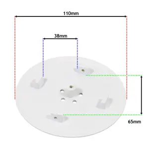 SPARES2GO 110mm Luxury Plug Cover for Shower Trap with 90mm Tray (Matt White)