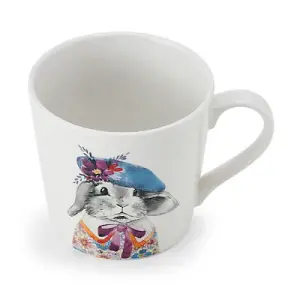 Mikasa Tipperleyhill Rabbit Print 380ml Mug