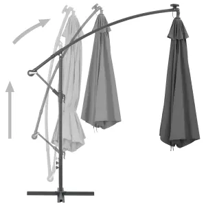 Berkfield Cantilever Umbrella with Steel Pole 300 cm Anthracite