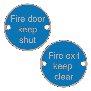 Armasmart Fire Door Signage - Fire Door Keep Locked - Anti-Viral - Anti-Bacterial - Anti-Tarnish