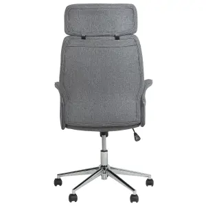 Beliani Minimalist Office Chair Grey PILOT