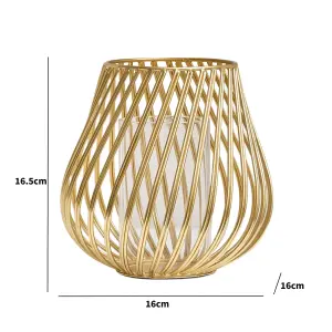 Melody Maison Gold Metal Wire Twist Candle Holder