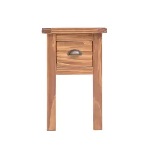 Padua 1 Drawer Petite Bedside Table Brass Cup Handle