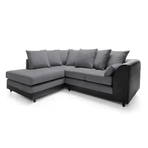 Dylan Corner Sofa Left Facing in Dark Grey