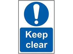 Durable PVC Safety Sign - Keep Clear 200 x 300mm