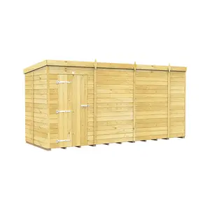 DIY Sheds 14x5 Pent Shed - Single Door Without Windows