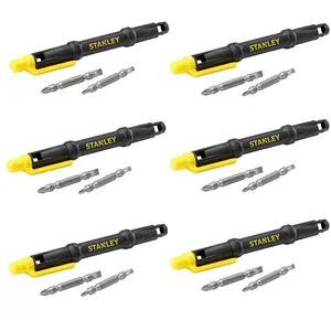 Stanley 4 in 1 Pocket Pen Style Precision Screwdriver STA66344M 66-344 PZ PH X6