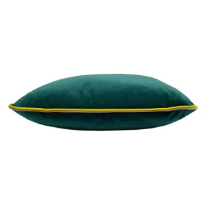 furn. Gemini Velvet Double-Piped Feather Filled Cushion