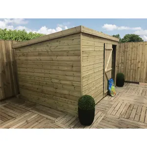 9 x 4 WINDOWLESS Garden Shed Pressure Treated T&G PENT Wooden Garden Shed + Single Door (9' x 4' / 9ft x 4ft) (9x4)