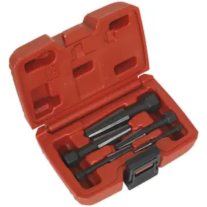 5 Piece Double Edge Screw Extractor Set - Damaged Bolt & Screw Extraction - Case