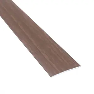 Self-adhesive wood effect aluminium door floor bar edge trim threshold profile  930mm x 35mm a08 chile nut