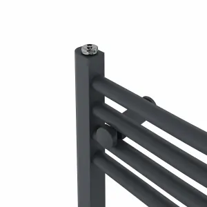 Rinse Curved Bathroom Heated Towel Rail Ladder Radiator Anthracite 1000x600mm