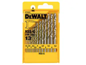 Dewalt DT5922-QZ HSS-G Jobber Drill Bit Set, 13 Piece DEWDT5922QZ