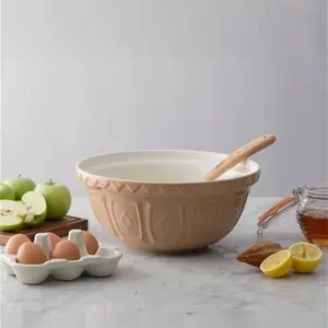 Mason Cash Cane Collection Mixing Bowl 26Cm, Size: Small, Brown, Natural, Earthenware