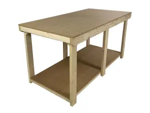 Workbench MDF top, large heavy-duty table (H-90cm, D-90cm, L-240cm)