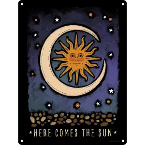 Grindstore Hello World Here Comes The Sun Mini Plaque Black/White/Yellow (One Size)