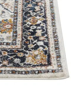 Runner Rug 80 x 300 cm Beige and Blue ARATES