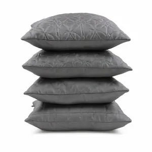 Bloxom Square Throw Cushion Charcoal Grey / 60 x 60cm