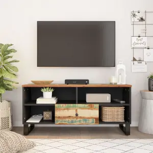 Berkfield TV Cabinet 100x33x46 cm Solid Wood Reclaimed&Engineered Wood